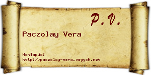 Paczolay Vera névjegykártya